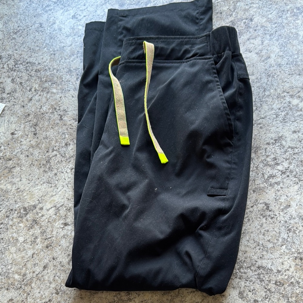 Medelita Women’s  Black Scrub Pants with Neon Accents